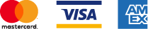 Betaalwijzen: Mastercard, Visa, American Express